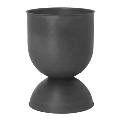 Ferm Living Ruukut^Hourglass ruukku, medium Ø40 cm, Musta-tummanharmaa