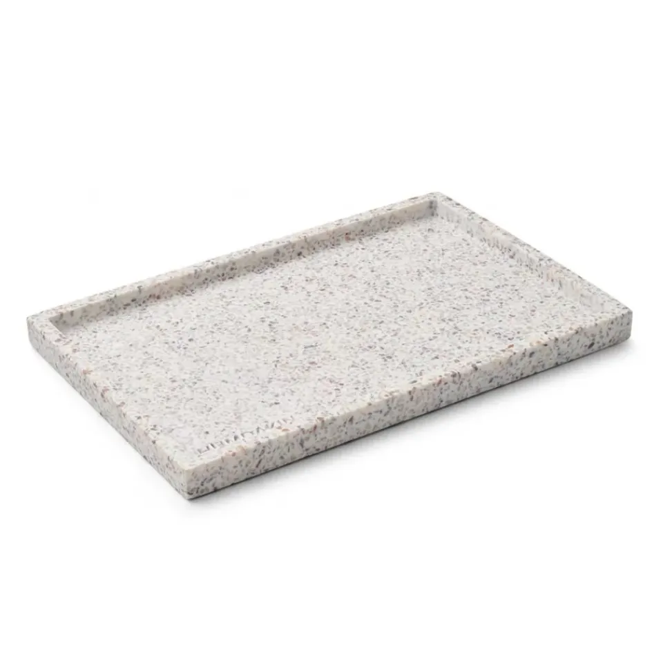 Humdakin Kodinsisustusta Ja Yksityiskohtia|Koristetarjottimet^Terrazzo -tarjotin 30x20 cm, White-brown