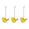 Iittala Pääsiäiskoristeet^lasilintu, Keltainen, mini, 3-pack