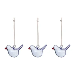 Iittala Pääsiäiskoristeet^lasilintu, Kirkkaansininen, mini, 3-packi