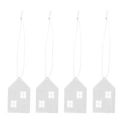 Cooee Design Joulukoristeet^Joulukoriste Town house 6 cm, Ruostumaton teräs
