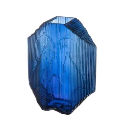 Iittala Taidelasi|Veistokset & Posliinihahmot^Kartta lasiveistos 33,5 cm, Ultramariininsininen