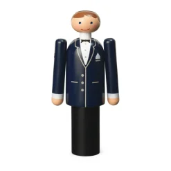 Kay Bojesen Denmark Puuhahmot^Kay Bojesen -sulhanen, Sininen-musta-valkoinen, 12 cm
