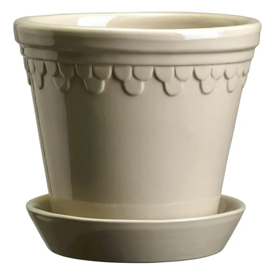 Bergs Potter Ruukut^Københavner ruukku lasitettu Ø25 cm, Sand Stone