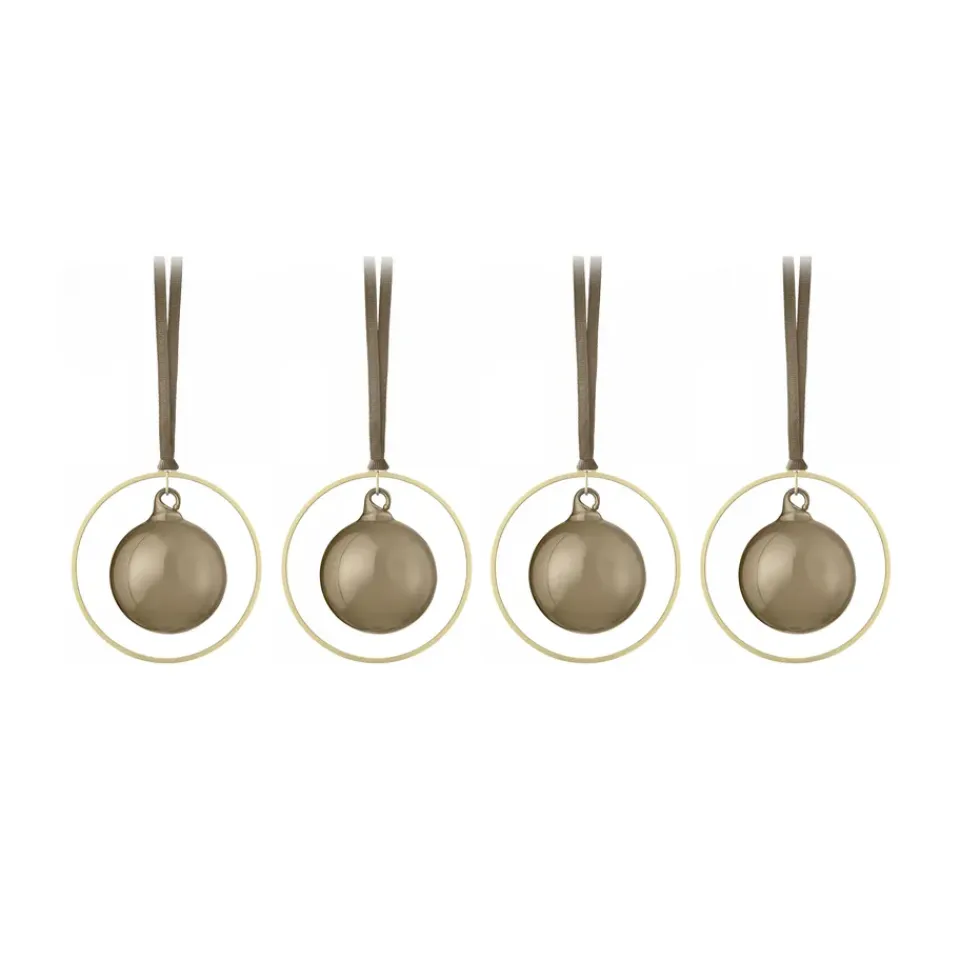 Blomus Joulukoristeet^KITAI joulukuusenpallo 8,5 cm 4-pakkaus, Coffee