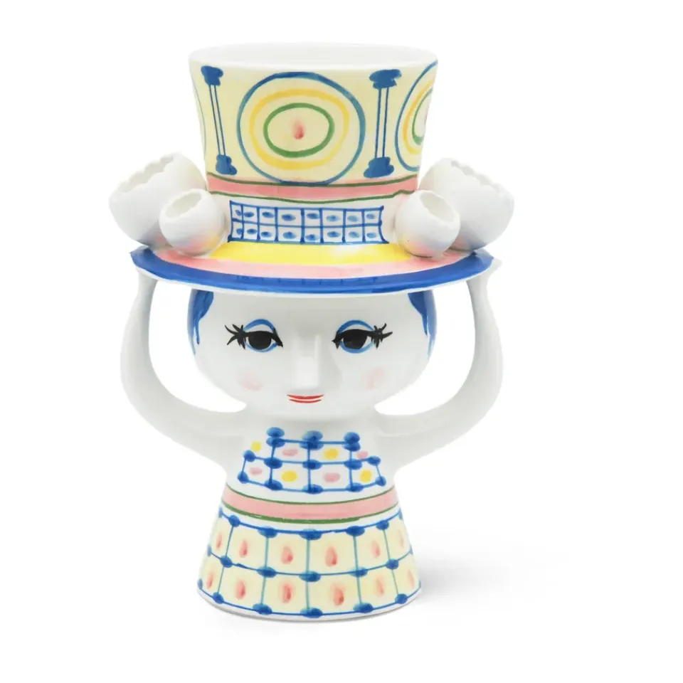 Bjørn Wiinblad Maljakot^Lady with hat vaasi K20,5 cm, Sininen