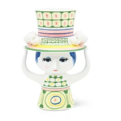 Bjørn Wiinblad Maljakot^Lady with hat vaasi K24,5 cm, Vihreä