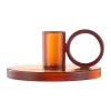 Muurla Kynttilälyhdyt & Kynttilävadit^Loop kynttilänjalka Ø11 cm, Amber