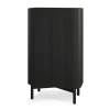 Northern Kaapit & Vitriinit^Loud tall kaappi 143 cm, Black painted oak