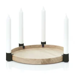 Applicata Adventtikynttilänjalat Ja Kynttilät|Kynttilänjalat & Kyntteliköt^Luna maxi kynttilänjalka, Tammi-musta