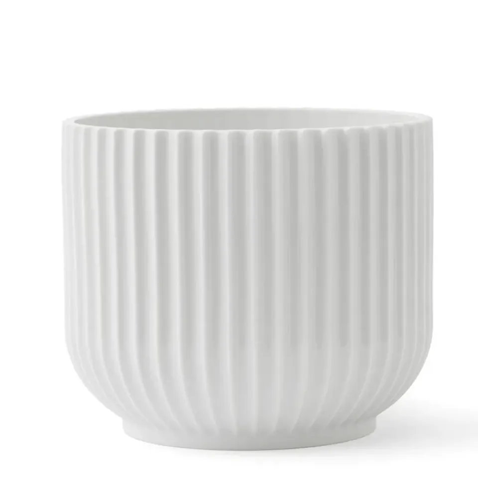 Lyngby Porcelæn Ruukut^Lyngby kukkaruukku valkoinen, Ø18,9 cm