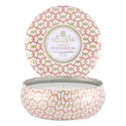 Voluspa Tuoksukynttilät & Tuoksutikut^Maison Blanc 3-wick Tin tuoksukynttilä 40 tuntia, Saijo Persimmon