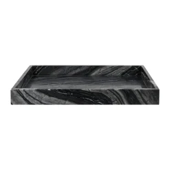 Mette Ditmer Kodinsisustusta Ja Yksityiskohtia|Koristetarjottimet^Marble koristetarjotin large 30x40 cm, Black-grey