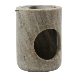 Meraki Tuoksukynttilät & Tuoksutikut^Marmori öljypoltin, Beige, hopeanvärinen viimeistely