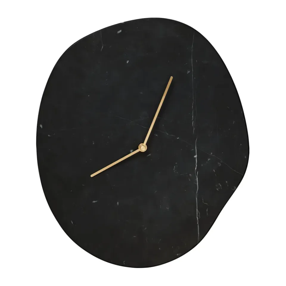 Ferm Living Seinäkellot^Melt seinäkello 28 x 33 cm, Black marble