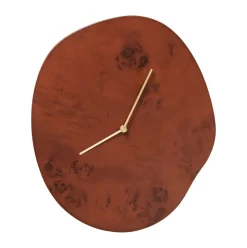 Ferm Living Seinäkellot^Melt seinäkello 28 x 33 cm, Dark stained burl