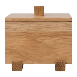 Ferm Living Laatikot & Rasiat^Moku vati, Käsittelemätön tammi, 10×11×9,5 cm