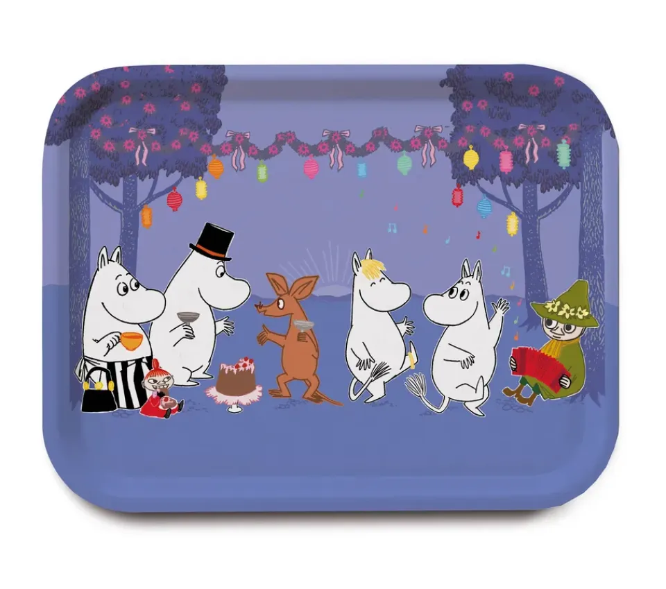 Opto Design Kodinsisustusta Ja Yksityiskohtia|Koristetarjottimet^Moomin Dancing tarjotin, Sininen