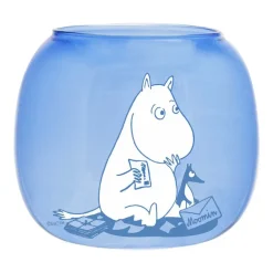 Muurla Kynttilälyhdyt & Kynttilävadit^Moomin kynttilälyhty/kulho Ø 9 cm, Blue