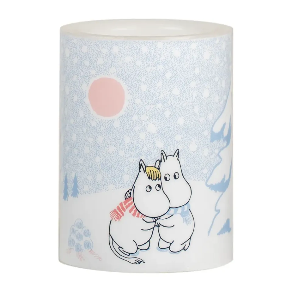 Muurla Led-Kynttilät^Moomin LED-pöytäkynttilä 10 cm, Let it snow