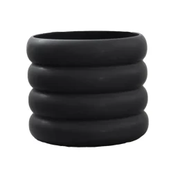 DBKD Ruukut^Mud ruukku, musta, Keskikoko, Ø 14 cm