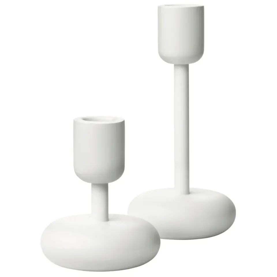 Iittala Kynttilänjalat & Kyntteliköt^Nappula kynttilänjalka setti, Valkoinen