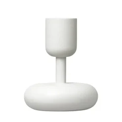Iittala Kynttilänjalat & Kyntteliköt^Nappula kynttilänjalka valkoinen, pieni 107 mm