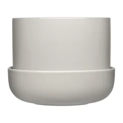 Iittala Ruukut^Nappula ruukku aluslautasella Ø17 cm k13 cm, Vaaleanharmaa