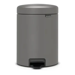 Brabantia Poljinämpärit^New Icon poljinroskis 5 litraa, Mineral concrete grey