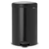 Brabantia Poljinämpärit^New Icon poljinroskis 20 litraa, matt black (musta)