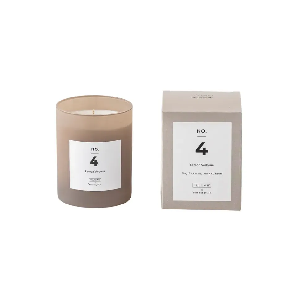 Illume x Bloomingville Tuoksukynttilät & Tuoksutikut^NO. 4 Lemon Verbena -tuoksukynttilä, 200 g + Lahjalaatikko