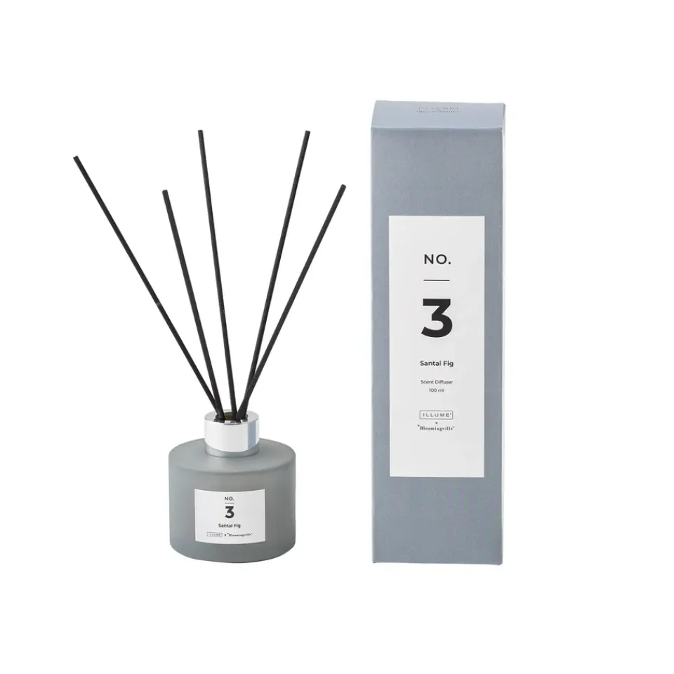 Illume x Bloomingville Tuoksukynttilät & Tuoksutikut^NO. 3 Santal Fig -tuoksutikut, 100 ml