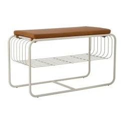 Scandi Living Kenkähyllyt^Nod penkki/kenkähylly 80x36c42 cm, Beige