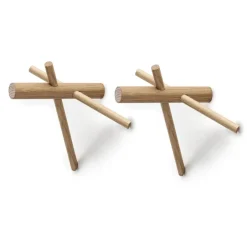 Normann Copenhagen Vaatelineet & Henkarit^Normann Sticks koukku, luonnonvärinen 2:n pakkaus