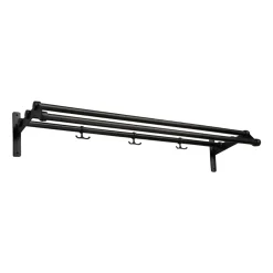 Essem Design Hattuhyllyt^Nostalgi 291 -hattuhylly 100 cm, Mustaksi petsattu tammi-musta