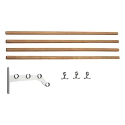 Essem Design Hattuhyllyt^Nostalgi 291 korotettu hattuhylly 100 cm, Bambu-alumiini