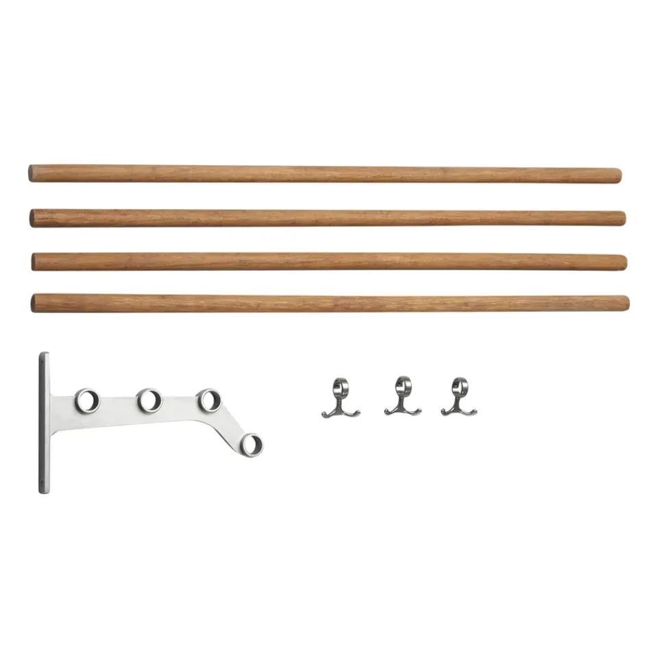 Essem Design Hattuhyllyt^Nostalgi 291 korotettu hattuhylly 100 cm, Bambu-alumiini