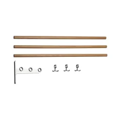 Essem Design Hattuhyllyt^Nostalgi jatkettava kenkä- tai hattuhylly, Tammi, alumiinirunko