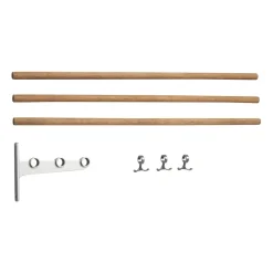 Essem Design Hattuhyllyt^Nostalgi korotettu hattuhylly, kenkähylly, Bambu-alumiini