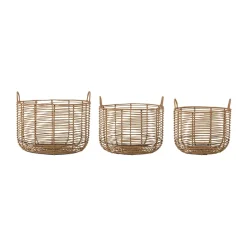 Bloomingville Säilytyskorit^Panier de rangement Mekkel 3 pièces, Luonnonvärinen