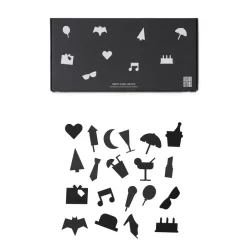 Design Letters Ilmoitustaulut^Party icons ilmoitustauluun - 20 osaa, musta