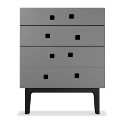 Zweed Lipastot & Säilytyslaatikostot^Peep B3 -lipasto, Slate grey, mustaksi lakattu