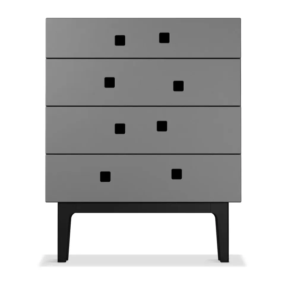 Zweed Lipastot & Säilytyslaatikostot^Peep B3 -lipasto, Slate grey, mustaksi lakattu