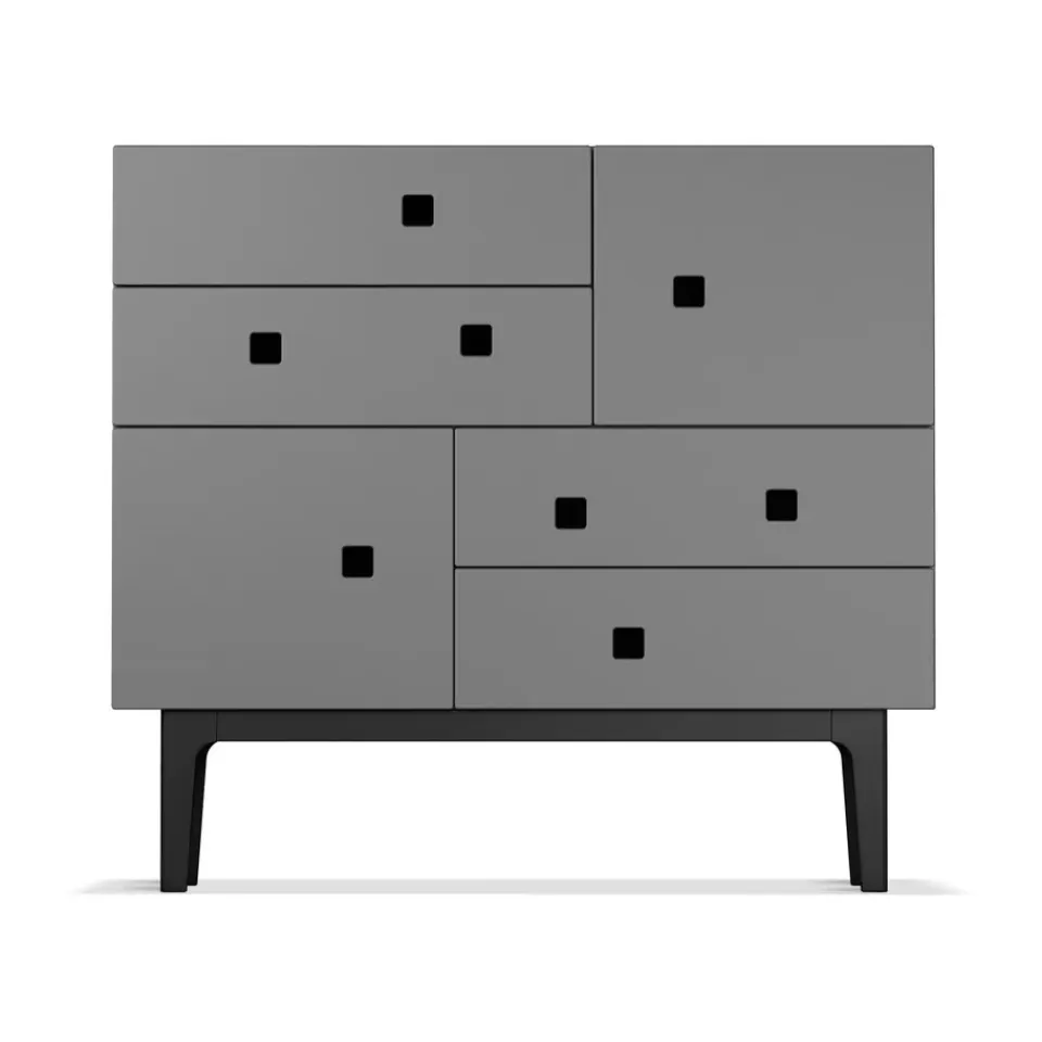 Zweed Lipastot & Säilytyslaatikostot^Peep B1 -lipasto, Slate grey, mustaksi lakattu