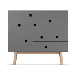 Zweed Lipastot & Säilytyslaatikostot^Peep B1 -lipasto, Slate grey, retro, tammirunko