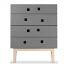 Zweed Lipastot & Säilytyslaatikostot^Peep B3 -lipasto, Slate grey, valkopigmentoitu tammi