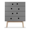 Zweed Lipastot & Säilytyslaatikostot^Peep B3 -lipasto, Slate grey, retro, tammirunko