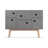 Zweed Kaapit & Vitriinit^Peep C2 -kaappi, Slate grey, retro, tammijalat