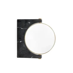 Audo Copenhagen Pyöreät Peilit|Seinäpeilit^Pepe Marble -peili, Marmori musta, seinälle ripustettava