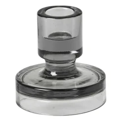 Broste Copenhagen Kynttilänjalat & Kyntteliköt^Petra kynttilänjalka smoked pearl dark grey, 8 cm